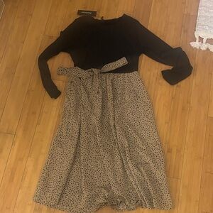 Chic Black and Tan Maxi Dress